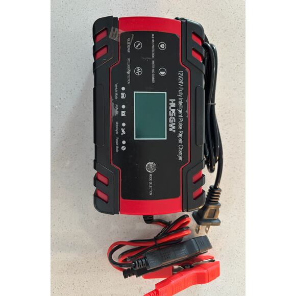 Brand new! HUSGW Battery Charger 12V8A 24V4A Fully-Automatic Smart Car charger - Picture 1 of 2